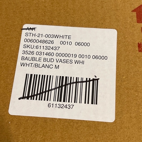 Anthropologie Terrain Bauble Bud Vase in White, NIB - Picture 4 of 4